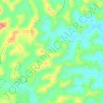 Mapa topográfico La Parsela, altitude, relevo