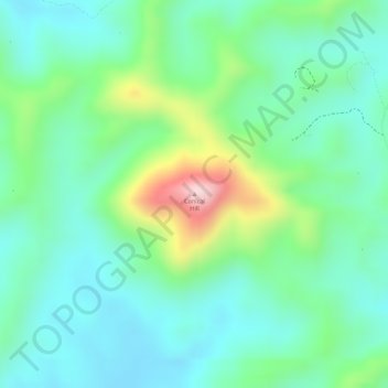Mapa topográfico Conical Hill, altitude, relevo