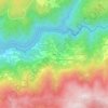 Mapa topográfico Cela, altitude, relevo