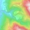 Mapa topográfico Caso, altitude, relevo