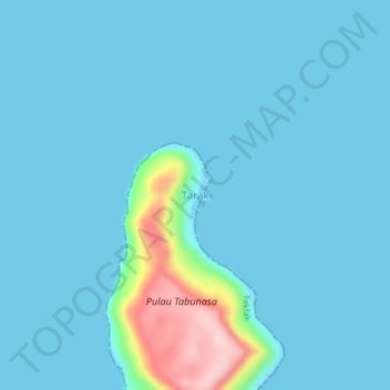 Mapa topográfico Tarak, altitude, relevo