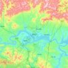 Mapa topográfico 郧阳区, altitude, relevo
