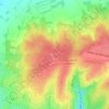 Mapa topográfico Sierra del Molar, altitude, relevo