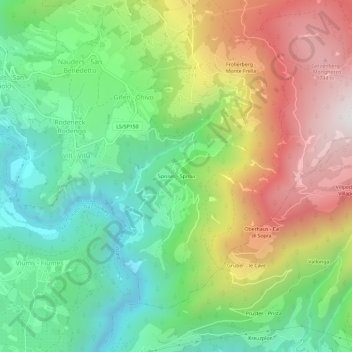 Mapa topográfico Spissa, altitude, relevo