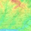 Mapa topográfico Terres de la Godde, altitude, relevo
