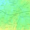 Mapa topográfico Sawahan, altitude, relevo