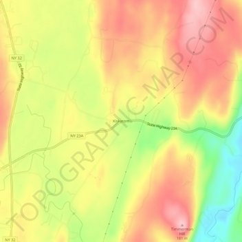 Mapa topográfico Kiskatom, altitude, relevo