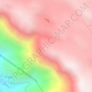 Mapa topográfico Sierra de los Cuchumatanes, altitude, relevo