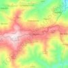 Mapa topográfico El Junquito, altitude, relevo