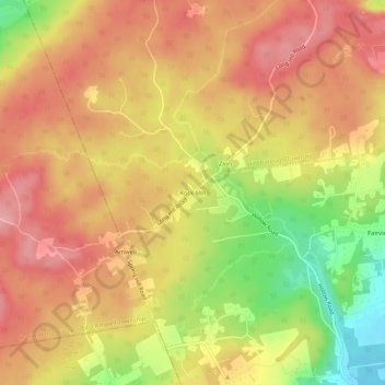 Mapa topográfico Rock Mill, altitude, relevo