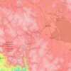 Mapa topográfico San Román, altitude, relevo