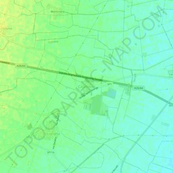 Mapa topográfico Casalrosso, altitude, relevo