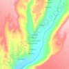 Mapa topográfico Huachipa, altitude, relevo