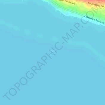 Mapa topográfico Crystal Bay, altitude, relevo