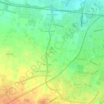 Mapa topográfico Valera, altitude, relevo
