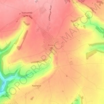 Mapa topográfico Seven Wells, altitude, relevo