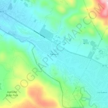 Mapa topográfico Oakmont, altitude, relevo