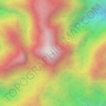 Mapa topográfico Mount Malindang, altitude, relevo