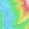 Mapa topográfico Les Côtes, altitude, relevo