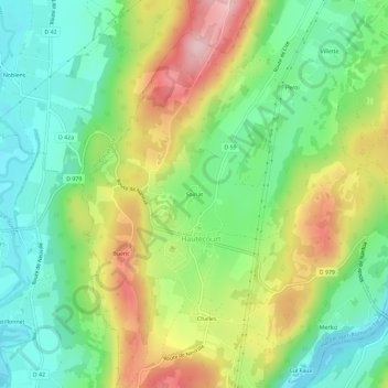Mapa topográfico Soiriat, altitude, relevo