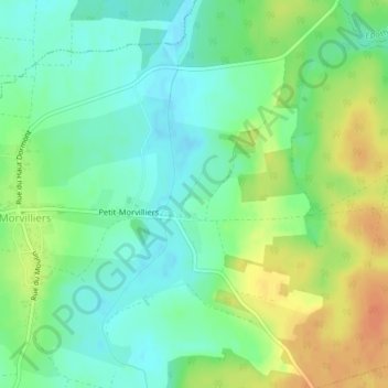 Mapa topográfico La Force, altitude, relevo