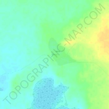 Mapa topográfico Mea, altitude, relevo