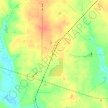 Mapa topográfico Elko, altitude, relevo