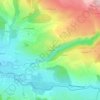 Mapa topográfico Montlédier, altitude, relevo