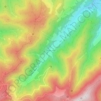 Mapa topográfico La Petite Liepvre, altitude, relevo