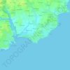 Mapa topográfico Le Cosquer, altitude, relevo