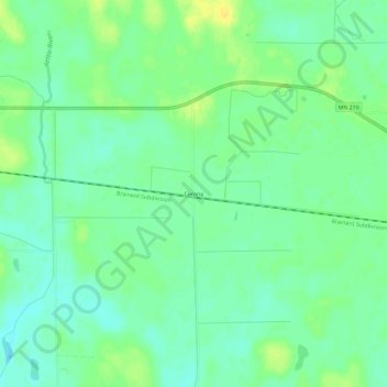 Mapa topográfico Corona, altitude, relevo