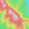 Mapa topográfico Peña de la Canaleja, altitude, relevo