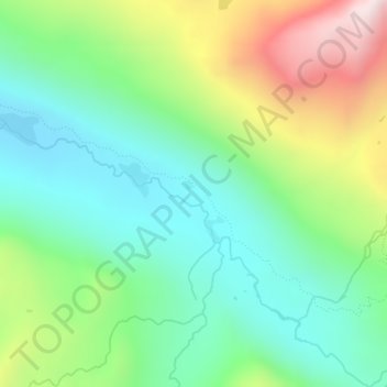 Mapa topográfico Evolution Valley, altitude, relevo