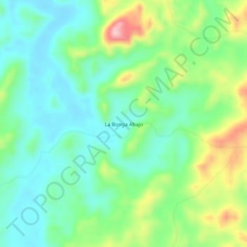Mapa topográfico La Bonga Abajo, altitude, relevo