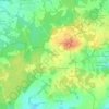 Mapa topográfico Lannouée, altitude, relevo