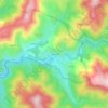 Mapa topográfico La Vernède, altitude, relevo