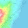 Mapa topográfico Las Marinas, altitude, relevo