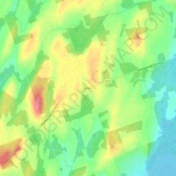 Mapa topográfico Villiers, altitude, relevo