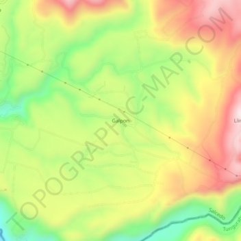 Mapa topográfico Galpon, altitude, relevo
