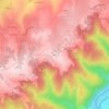 Mapa topográfico Mons, altitude, relevo