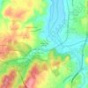 Mapa topográfico Moinhos da Barosa, altitude, relevo