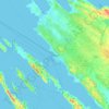 Mapa topográfico Zadar, altitude, relevo