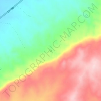 Mapa topográfico Peach Spring, altitude, relevo