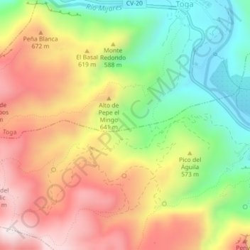 Mapa topográfico Truchelles, altitude, relevo