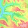 Mapa topográfico Caudesaygues, altitude, relevo