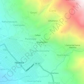 Mapa topográfico Nispirosniocc, altitude, relevo