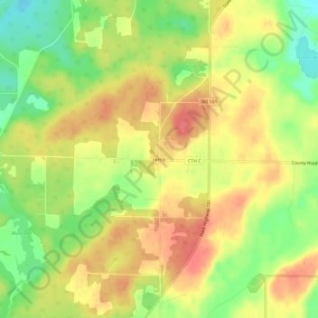 Mapa topográfico Fence, altitude, relevo