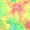 Mapa topográfico Axás, altitude, relevo