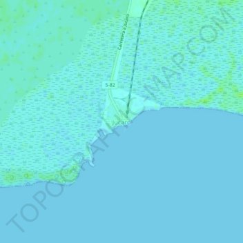 Mapa topográfico Jucaro, altitude, relevo