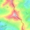 Mapa topográfico Pic de la Soucarrane ou de la Rouge, altitude, relevo